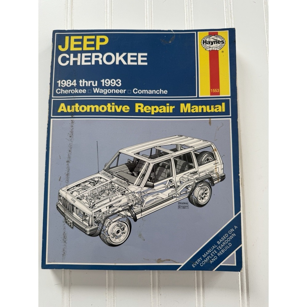 Haynes Automotive Repair Manual 1553  Jeep Cherokee Wagoneer‎ Comanche 1984-1993